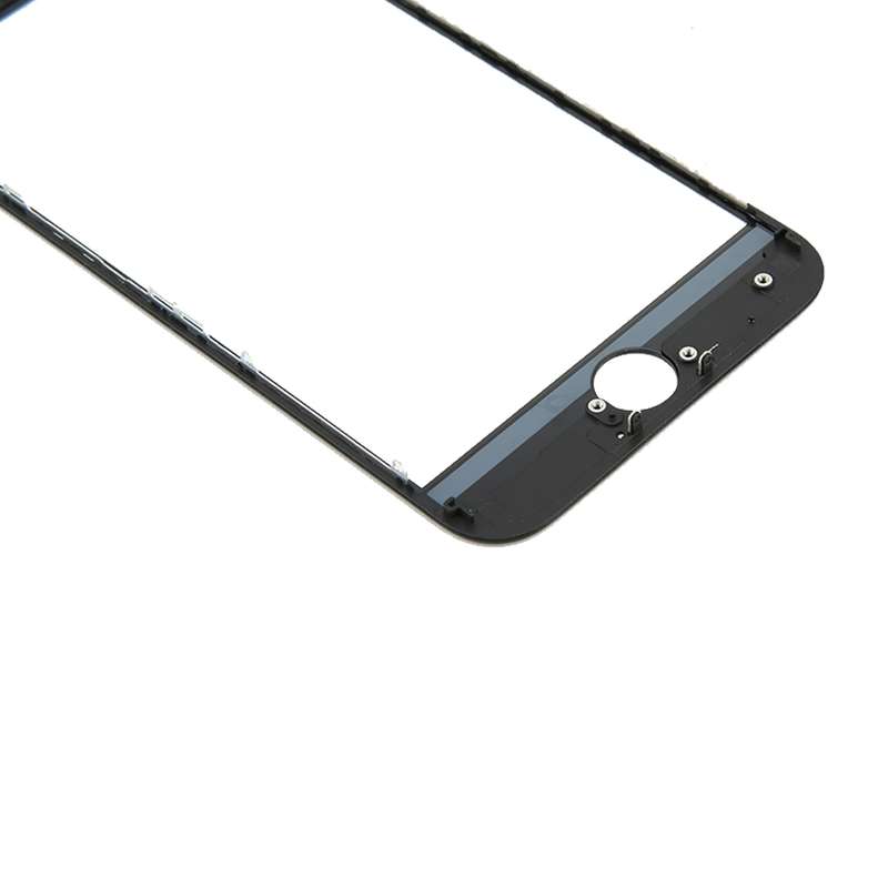 Front Screen Outer Glass Lens with Front LCD Screen Bezel Frame for iPhone 8(Black)