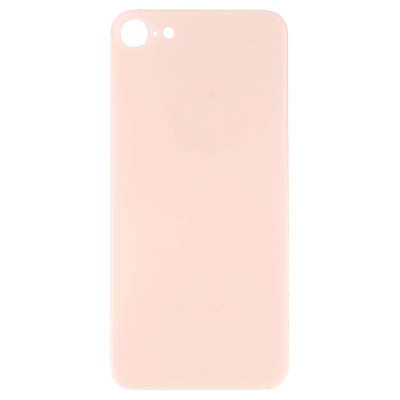 Easy Replacement Big Camera Hole Glass Back Battery Cover with Adhesive for iPhone 8(Black)