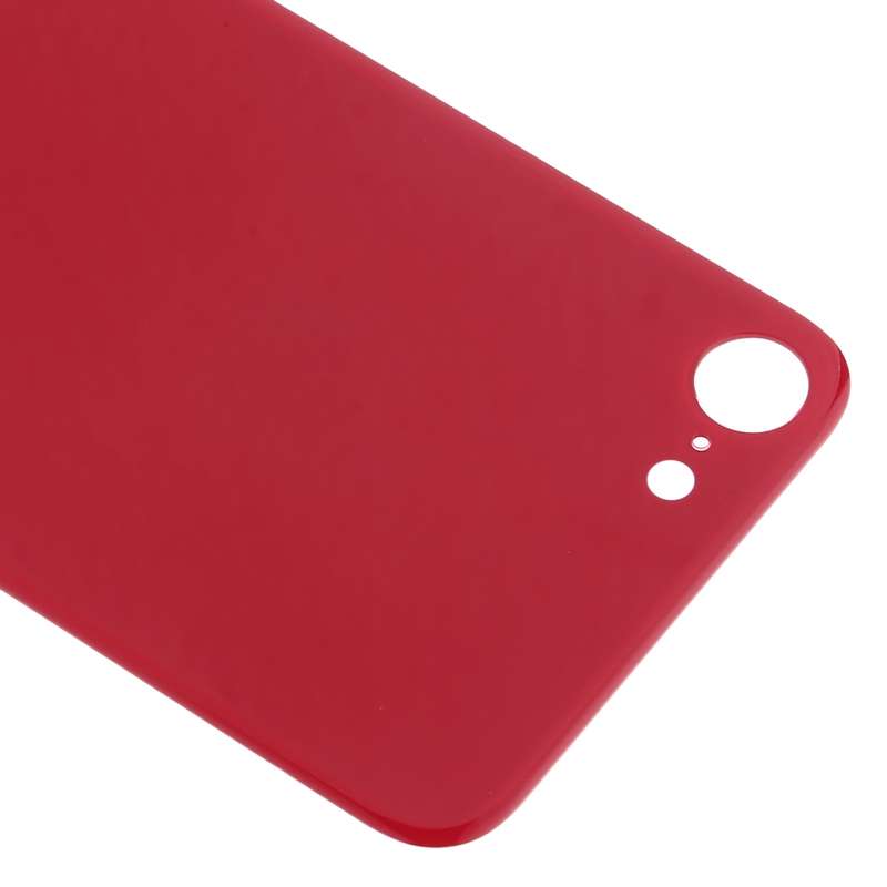 Easy Replacement Big Camera Hole Glass Back Battery Cover with Adhesive for iPhone 8(Black)