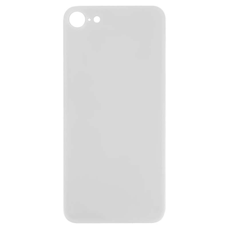 Easy Replacement Big Camera Hole Glass Back Battery Cover with Adhesive for iPhone 8(Black)