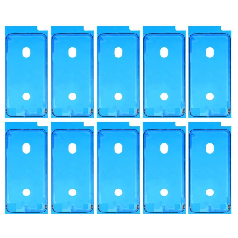 10 PCS LCD Frame Bezel Waterproof Adhesive Stickers for iPhone 8(Black)