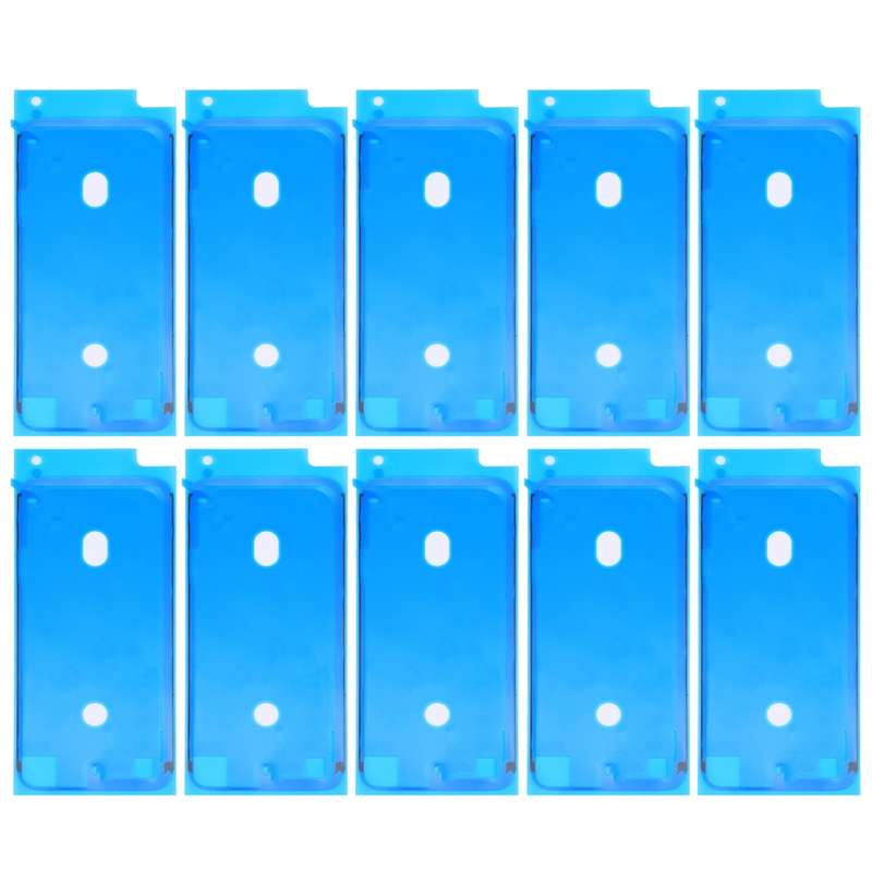 10 PCS LCD Frame Bezel Waterproof Adhesive Stickers for iPhone 8(Black)