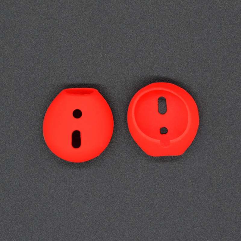 2 PCS Earphone Silicone Ear Caps Earpads for Apple AirPods / EarPods(Red)