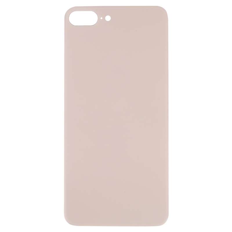 Easy Replacement Big Camera Hole Glass Back Battery Cover with Adhesive for iPhone 8 Plus(Black)