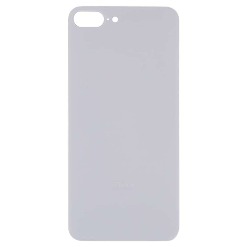 Easy Replacement Big Camera Hole Glass Back Battery Cover with Adhesive for iPhone 8 Plus(Black)