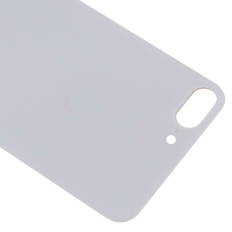 Easy Replacement Big Camera Hole Glass Back Battery Cover with Adhesive for iPhone 8 Plus(Black)