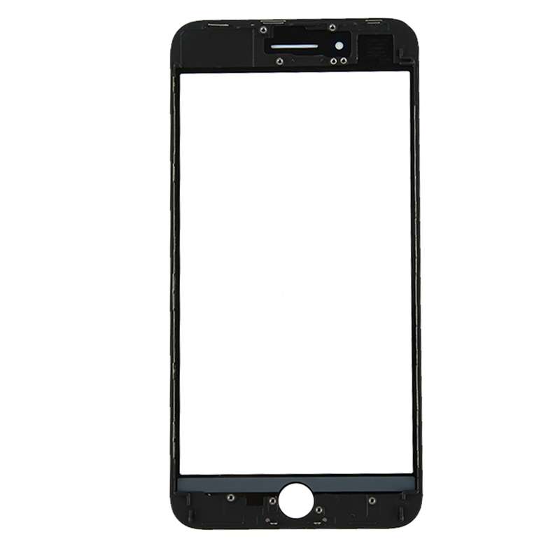 for iPhone 8 Plus Front Screen Outer Glass Lens with Front LCD Screen Bezel Frame(White)