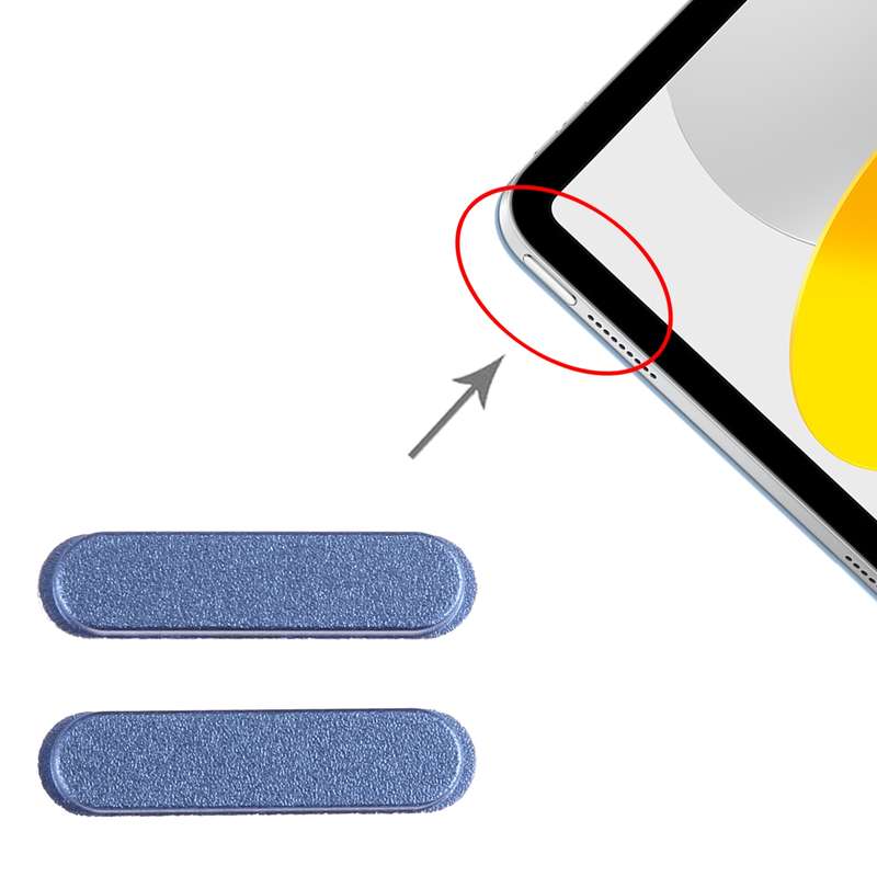1 Pair Power Control Button For iPad 2022 10.9 inch A2696 A2757 (Yellow)