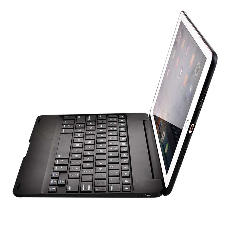 For iPad Pro 9.7 inch / iPAD Air 2 Horizontal Flip Tablet Case + Bluetooth Keyboard(Rose Gold)