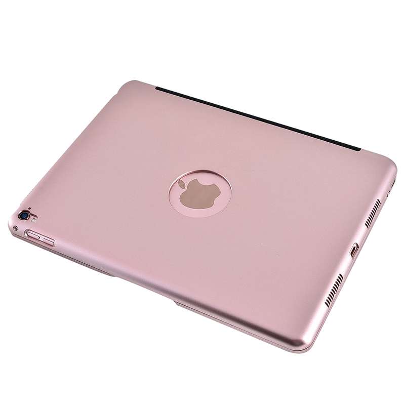 For iPad Pro 9.7 inch / iPAD Air 2 Horizontal Flip Tablet Case + Bluetooth Keyboard(Rose Gold)
