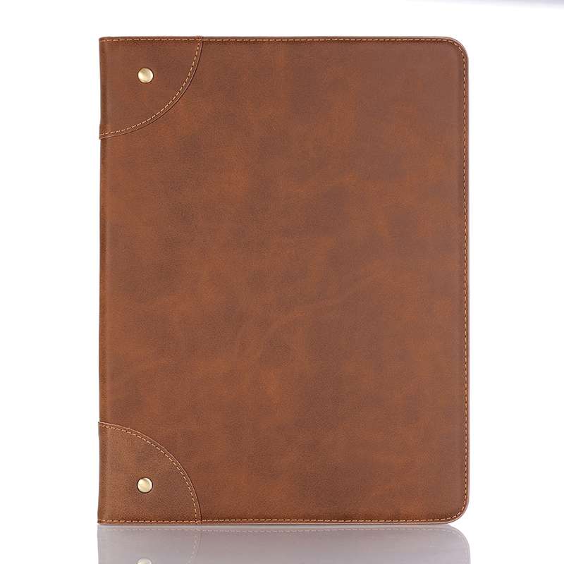 Retro Book Style Horizontal Flip PU Leather Case for iPad Air 13 2024 / iPad Pro 12.9 inch (2018), w