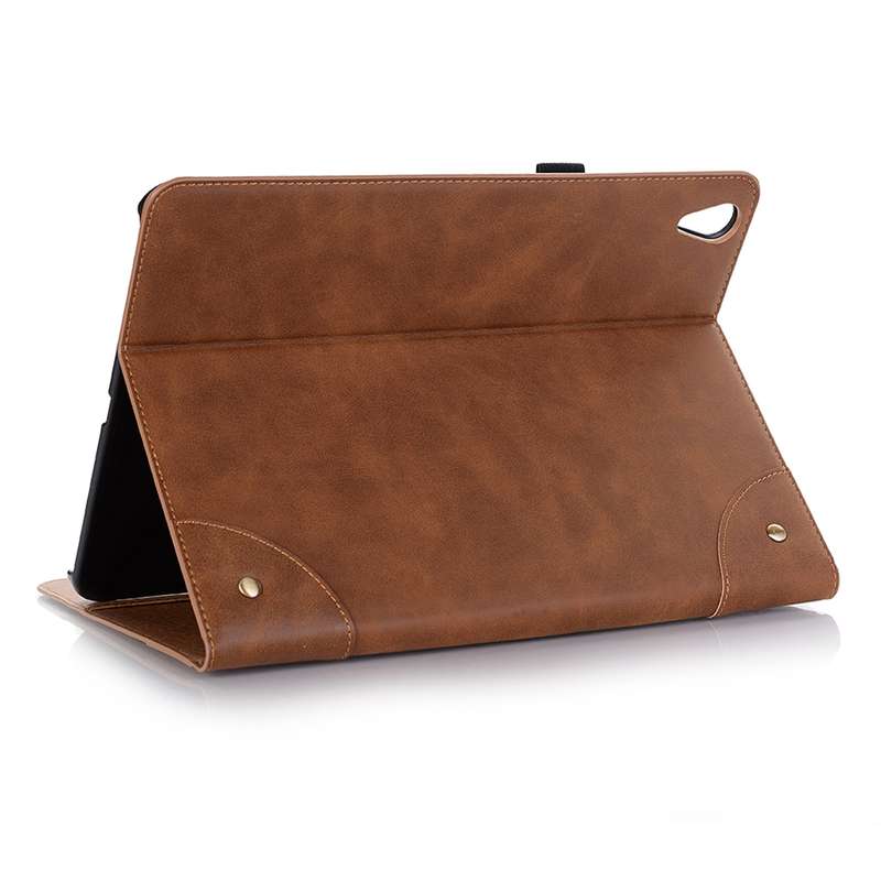 Retro Book Style Horizontal Flip PU Leather Case for iPad Air 13 2024 / iPad Pro 12.9 inch (2018), w