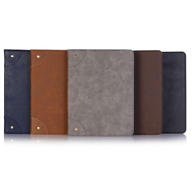 Retro Book Style Horizontal Flip PU Leather Case for iPad Air 13 2024 / iPad Pro 12.9 inch (2018), w