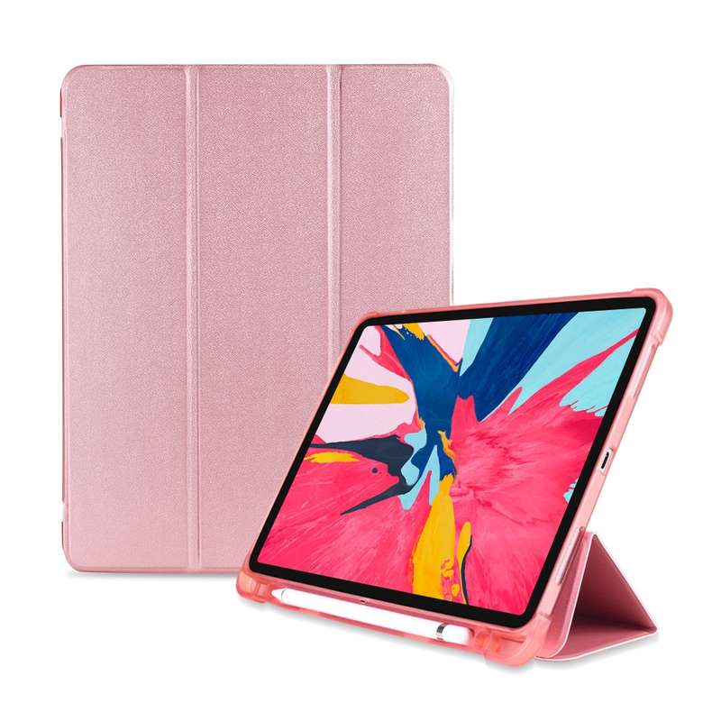 Three-folding Shockproof TPU Protective Case for iPad Pro 11 inch (2018) / (2020), with Holder & Pen