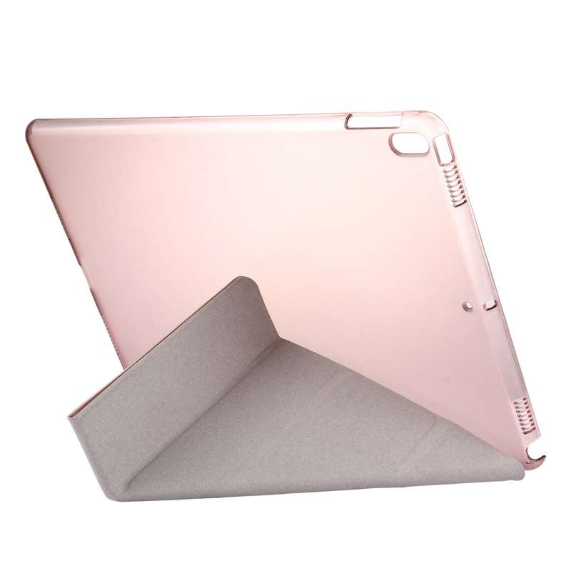 For iPad Pro 10.5 inch Silk Texture Horizontal Deformation Flip Leather Case with 4-folding Holder &