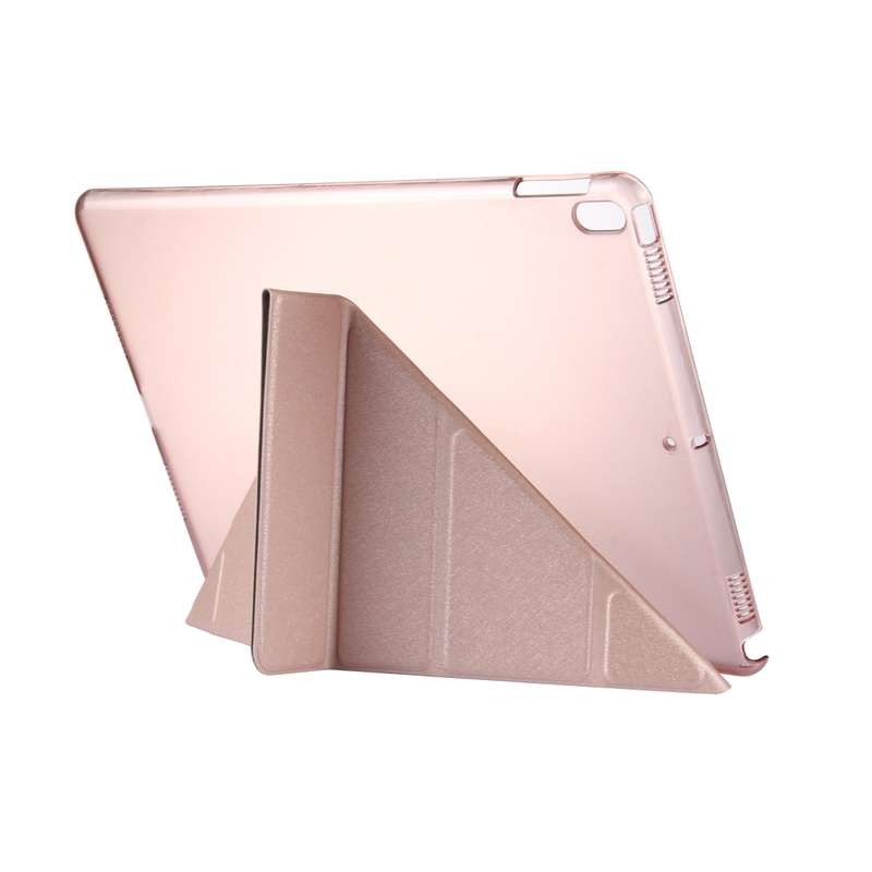 For iPad Pro 10.5 inch Silk Texture Horizontal Deformation Flip Leather Case with 4-folding Holder &