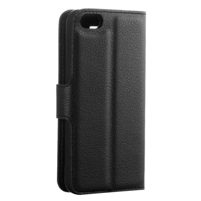 For iPhone 5 & 5s & SE Litchi Texture Horizontal Flip Leather Case with Holder & Card Slots & Wallet