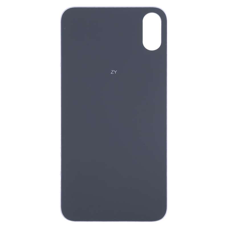 Easy Replacement Big Camera Hole Glass Back Battery Cover for iPhone X / XS(Yellow)