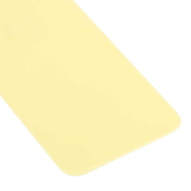 Easy Replacement Big Camera Hole Glass Back Battery Cover for iPhone X / XS(Yellow)