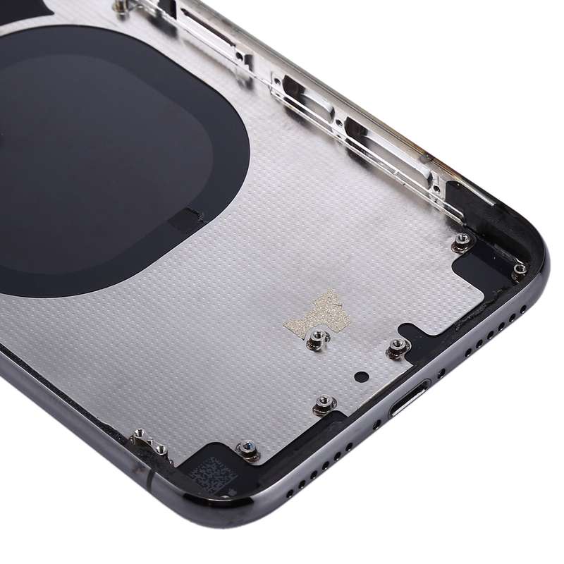 Back Housing Cover with SIM Card Tray & Side keys for iPhone X(Silver)