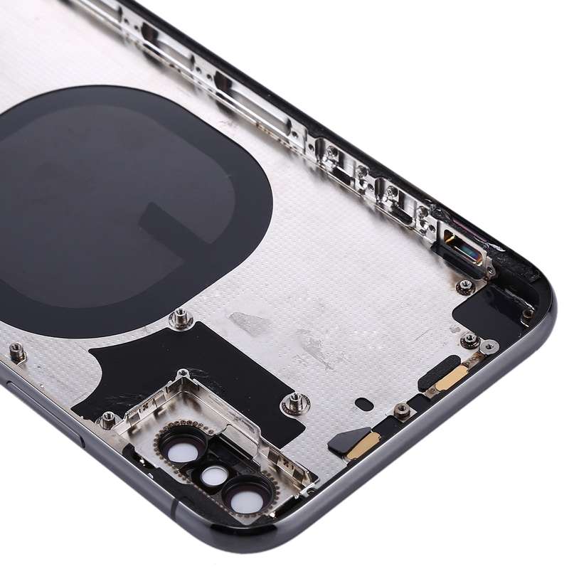 Back Housing Cover with SIM Card Tray & Side keys for iPhone X(Silver)