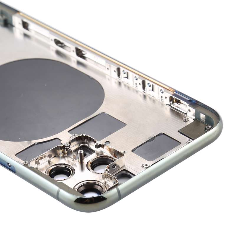Back Housing Cover with SIM Card Tray & Side keys & Camera Lens for iPhone 11 Pro(Silver)