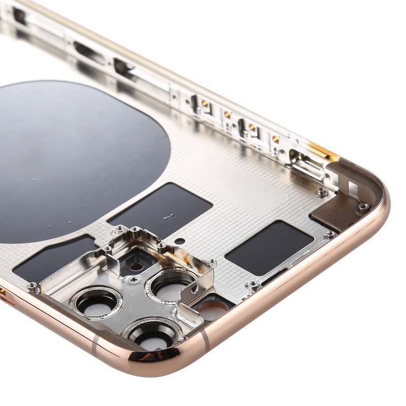 Back Housing Cover with SIM Card Tray & Side keys & Camera Lens for iPhone 11 Pro(Silver)