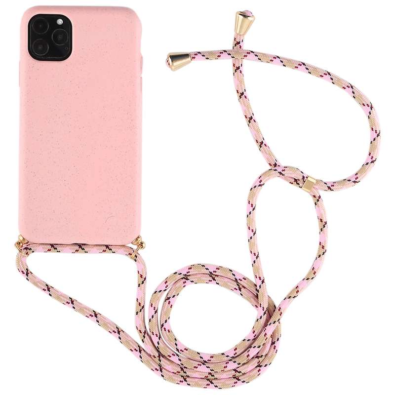 For iPhone 11 TPU Anti-Fall Mobile Phone Case With Lanyard (Black)