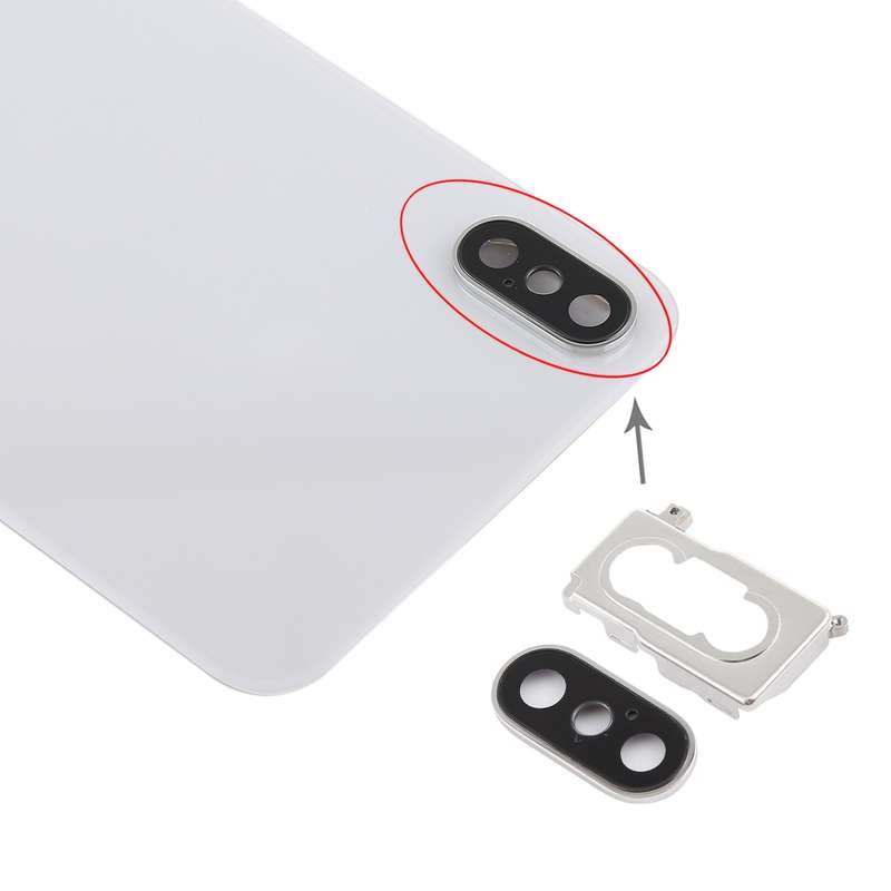 Battery Back Cover with Back Camera Bezel & Lens & Adhesive for iPhone XS Max(Black)
