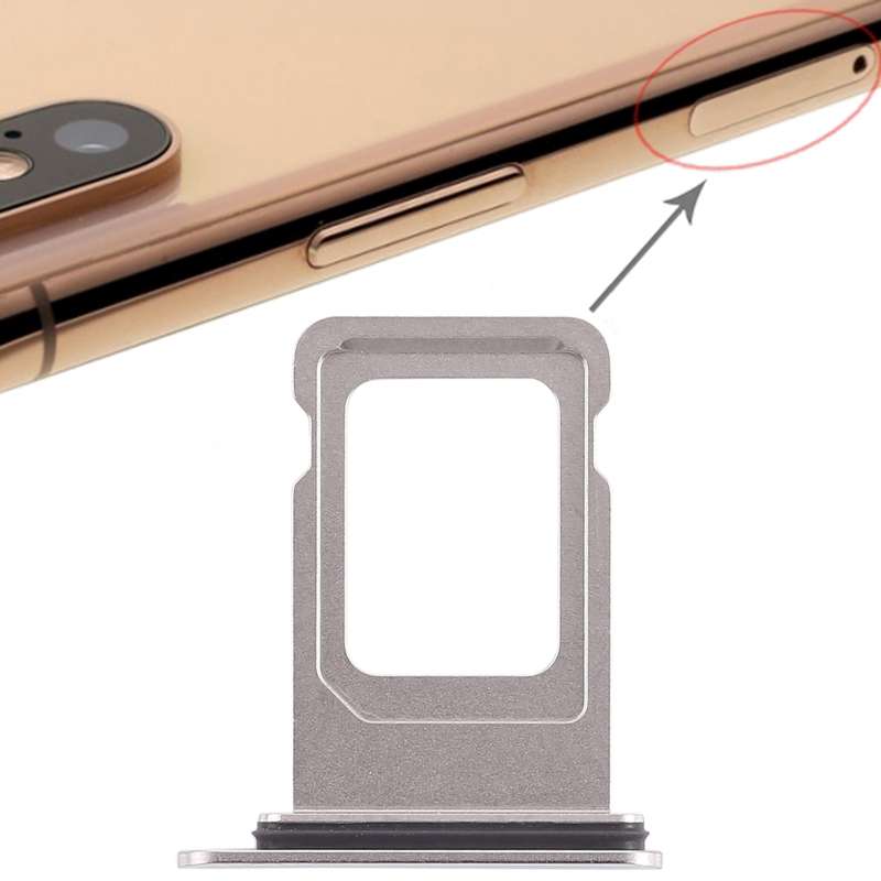 Double SIM Card Tray for iPhone XS Max (Double SIM Card)(Gold)