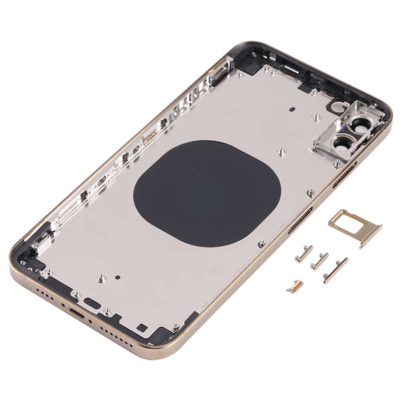 Back Housing Cover with Appearance Imitation of iP13 Pro Max for iPhone XS Max(Black)