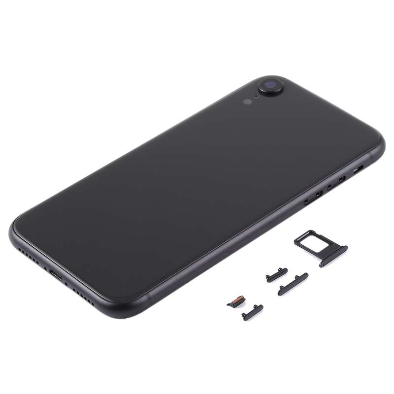 Back Housing Cover with Camera Lens & SIM Card Tray & Side Keys for iPhone XR(Coral)