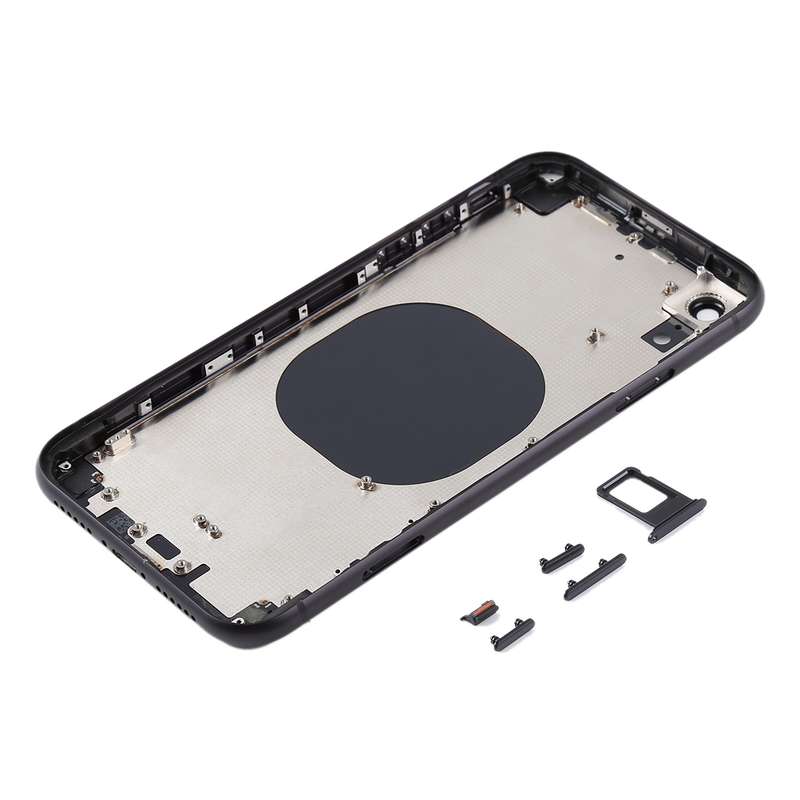 Back Housing Cover with Camera Lens & SIM Card Tray & Side Keys for iPhone XR(Coral)