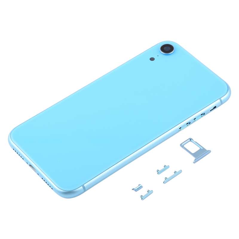 Back Housing Cover with Camera Lens & SIM Card Tray & Side Keys for iPhone XR(Coral)