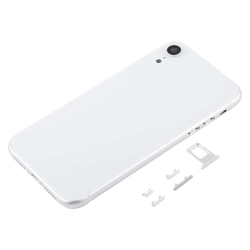 Back Housing Cover with Camera Lens & SIM Card Tray & Side Keys for iPhone XR(Coral)