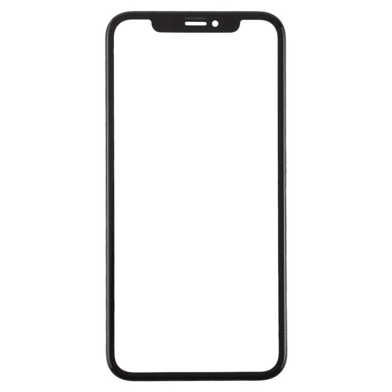 Front Screen Outer Glass Lens with Frame + OCA Optically Clear Adhesive for iPhone XR(Black)
