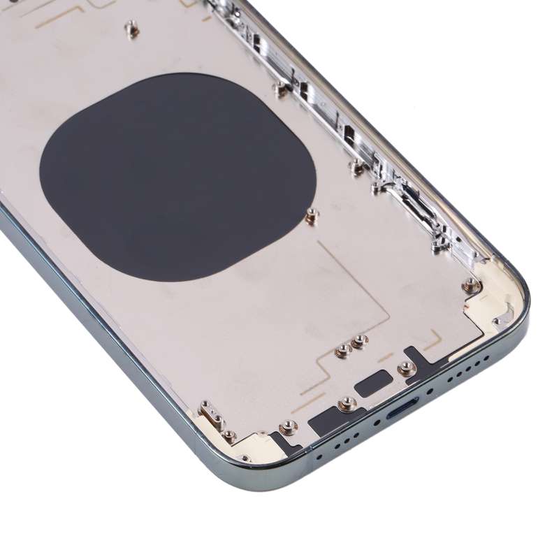 Electroplated Frame Back Housing Cover with Appearance Imitation of iP13 Pro for iPhone XR(Green)