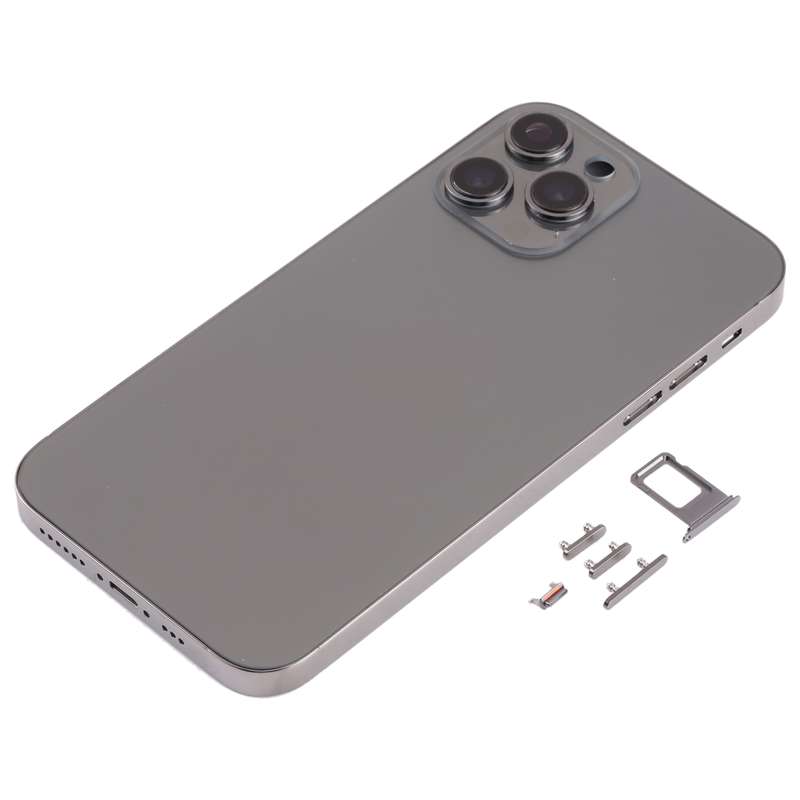 Stainless Steel Material Back Housing Cover with Appearance Imitation of iP13 Pro for iPhone XR(Gold