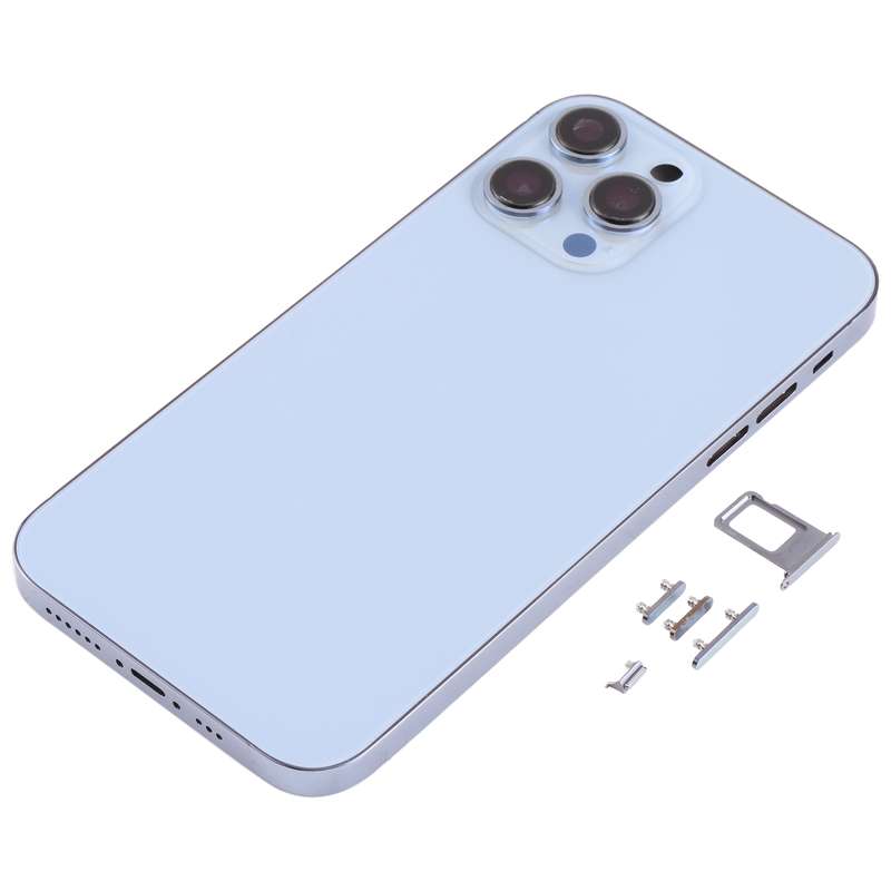 Stainless Steel Material Back Housing Cover with Appearance Imitation of iP13 Pro for iPhone XR(Gold