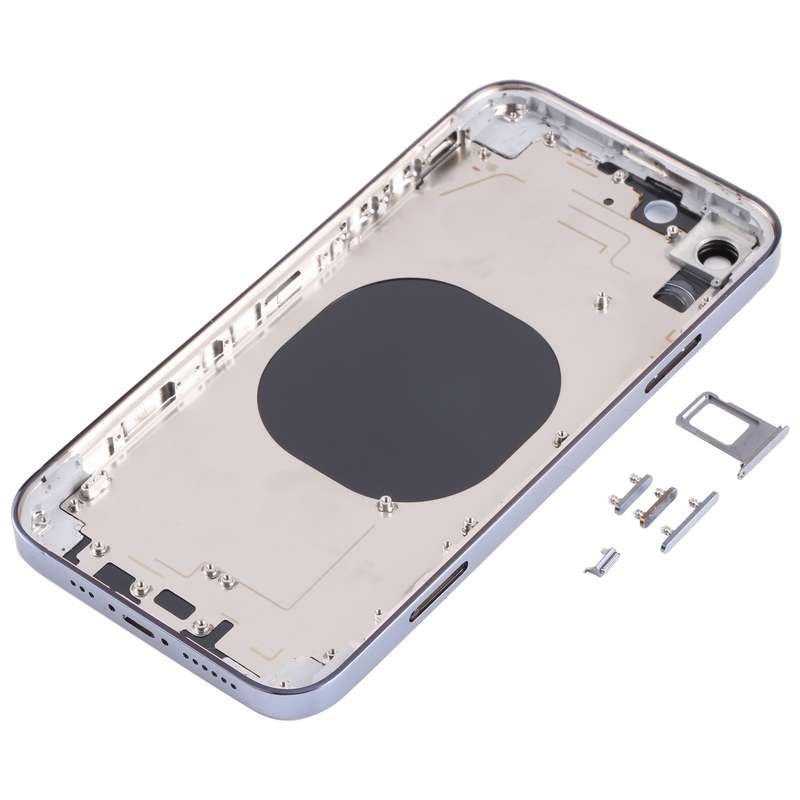 Stainless Steel Material Back Housing Cover with Appearance Imitation of iP13 Pro for iPhone XR(Gold