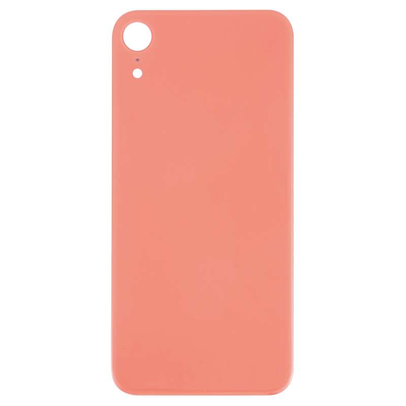 Easy Replacement Big Camera Hole Glass Back Battery Cover with Adhesive for iPhone XR(Black)