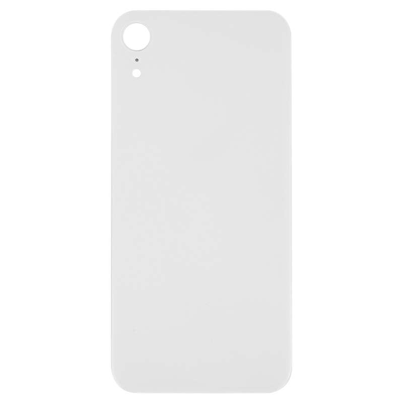 Easy Replacement Big Camera Hole Glass Back Battery Cover with Adhesive for iPhone XR(Black)