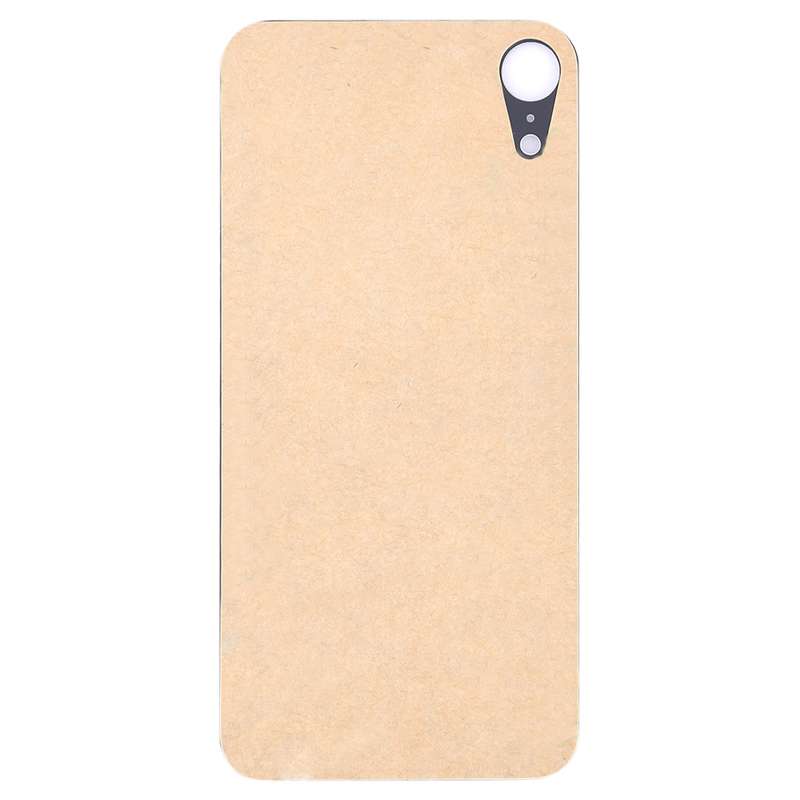 Easy Replacement Big Camera Hole Glass Back Battery Cover with Adhesive for iPhone XR(Black)