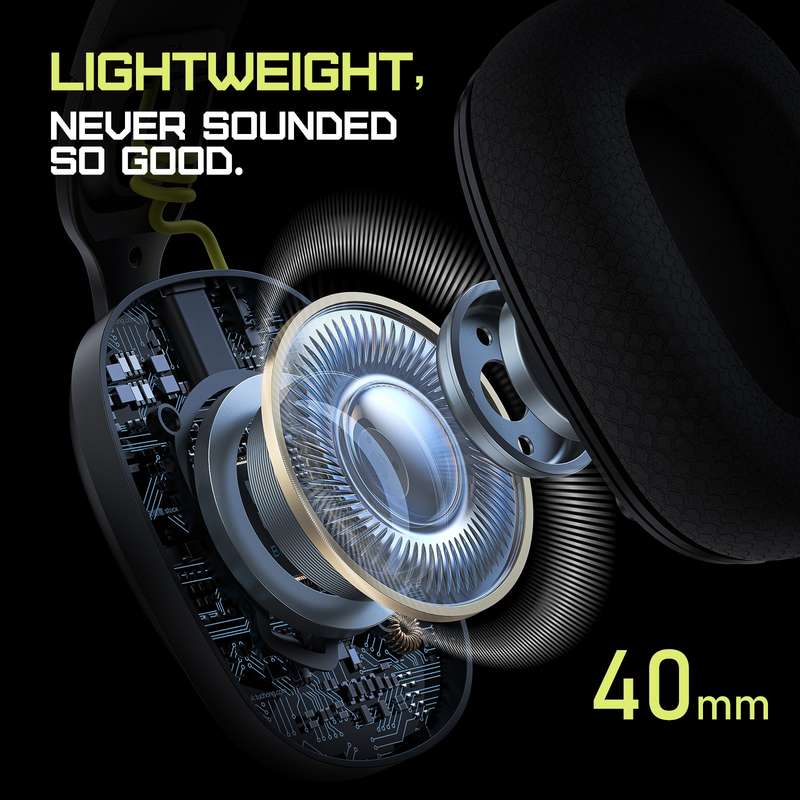 ONIKUMA B2 Bluetooth 5.3 Foldable Wireless Bluetooth Headphone with Microphone (White Blue)