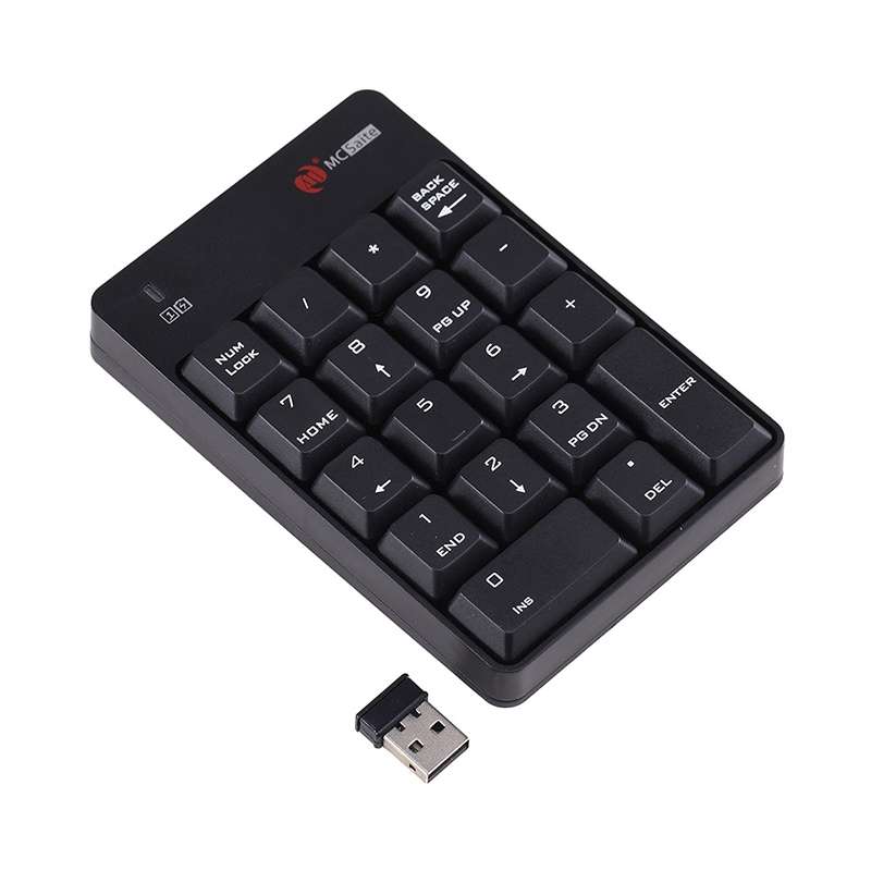 MC Saite SK-51AG 2 in 1 2.4G USB Numeric Wireless Keyboard & Mini Calculator for Laptop Desktop PC(