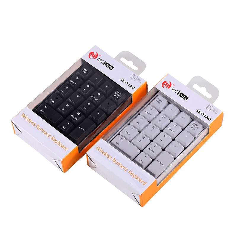 MC Saite SK-51AG 2 in 1 2.4G USB Numeric Wireless Keyboard & Mini Calculator for Laptop Desktop PC(