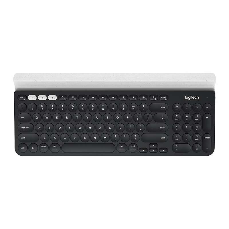 Logitech K780 Multi-device Bluetooth + Unifying Dual Mode Wireless Keyboard with Stand (Black)