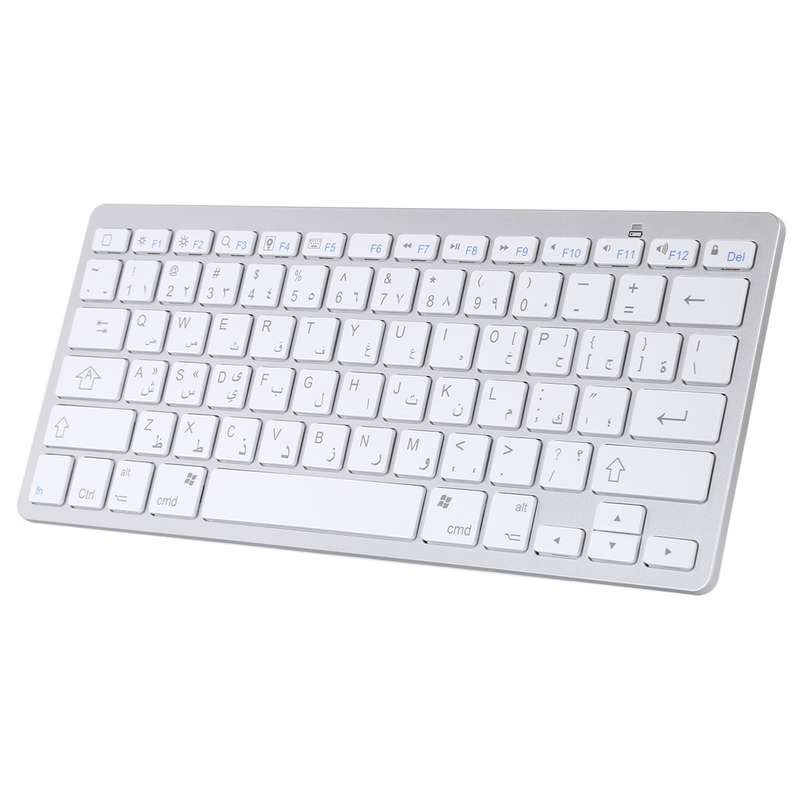 WB-8022 Ultra-thin Wireless Bluetooth Keyboard, Arabic Keys(Silver)