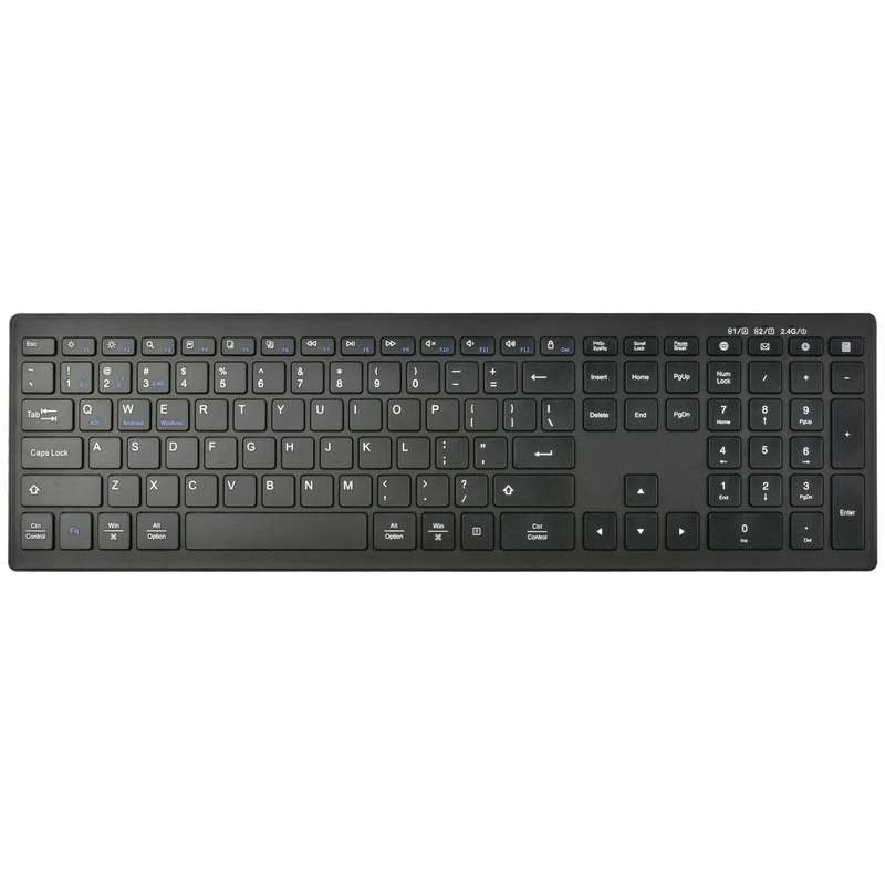 169 2.4Ghz + Bluetooth Dual Mode Wireless Keyboard + Mouse Kit, Compatible with iSO & Android & Win