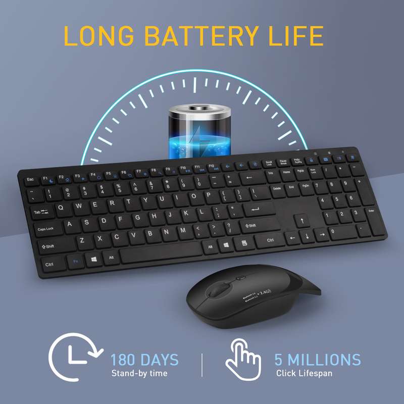 MKESPN 8022 2.4G Scissor Foot Ultra-thin Wireless Keyboard + Mouse Set